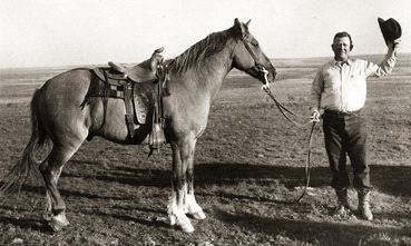 Monsieu Moore with a horse
