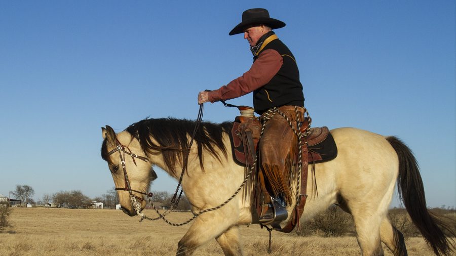 Martin Black riding a horse