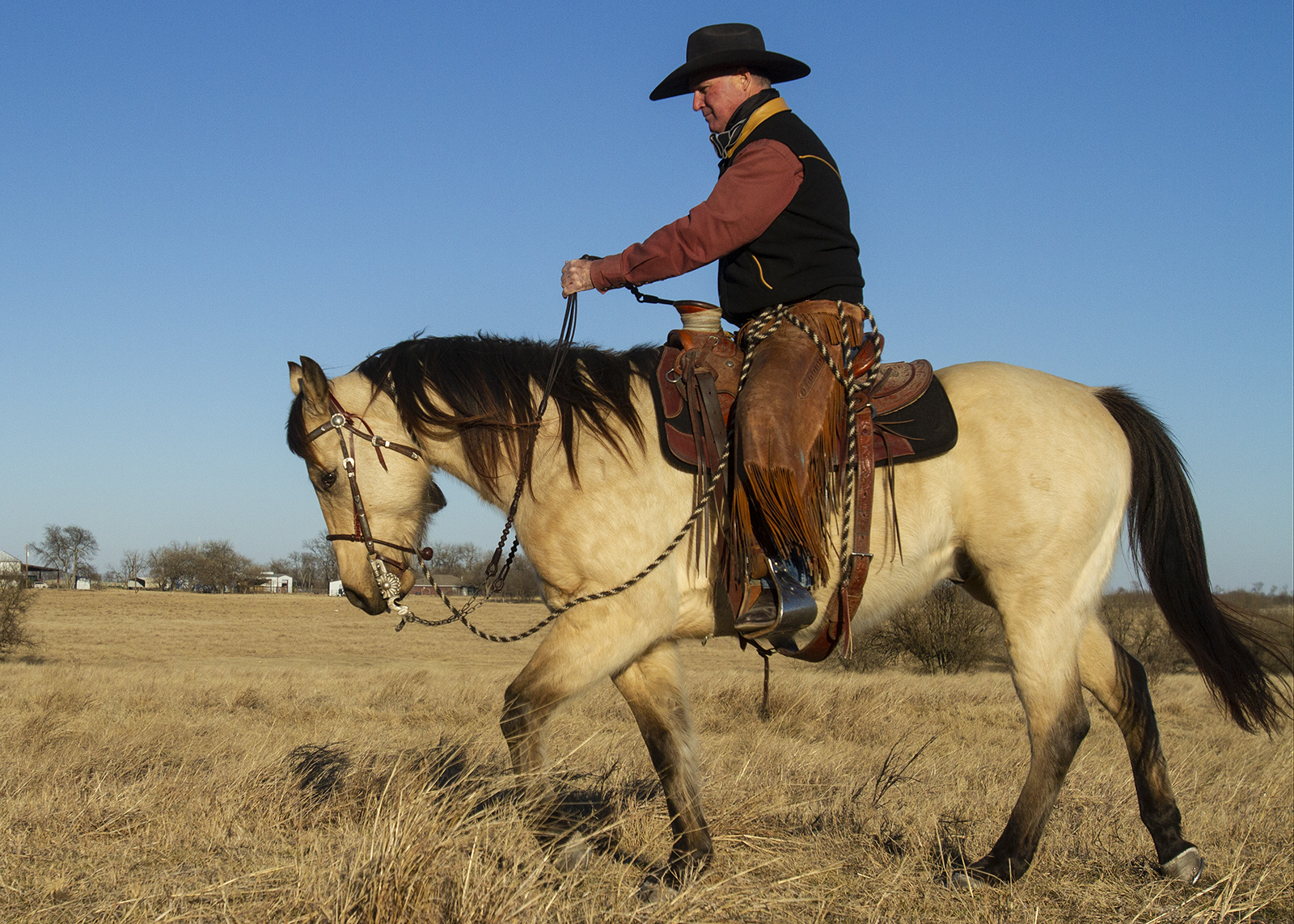 Martin Black riding a horse