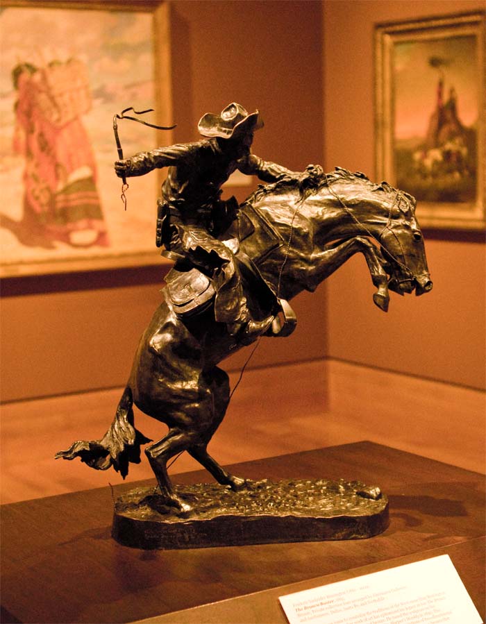 The Bronc Rider, by Frederic Sackrider Remington (1861-1909), was the artist’s first and most well-known bronze.