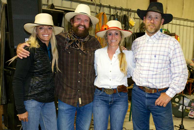 The TS Ranch branding had four talented singer-songwriters on hand during its branding in July: Trinity Seely, Mike Beck, Caitlyn Taussig and Daron Little.
