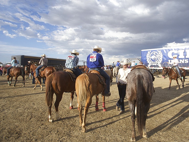 High school rodeo contestants