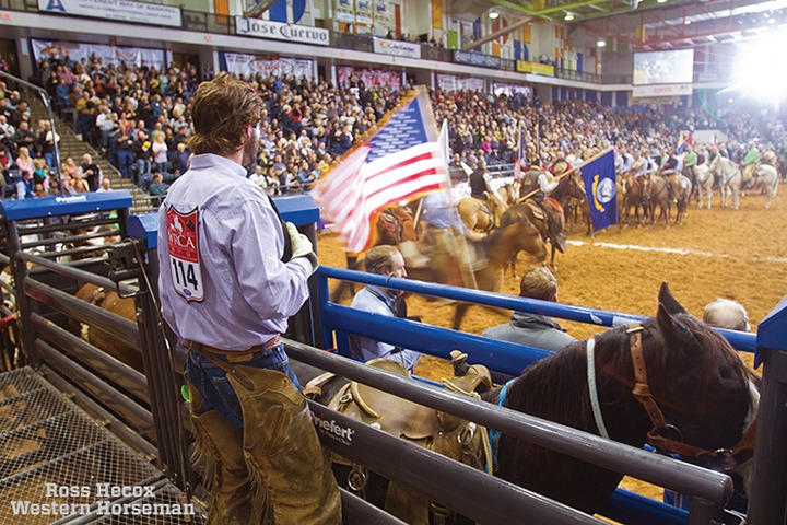 I shot this image at the 2014 World Championship Ranch Rodeo in Amarillo, Texas, and we used it in the November 2015 issue of Western Horseman. It was a fitting photograph for the article "Proudly Hailed," which celebrates the 20th anniversary of the Working Ranch Cowboys Association. The organization has worked to promote ranch life, supported families in crisis, and provided scholarships for countless youngsters seeking higher education.