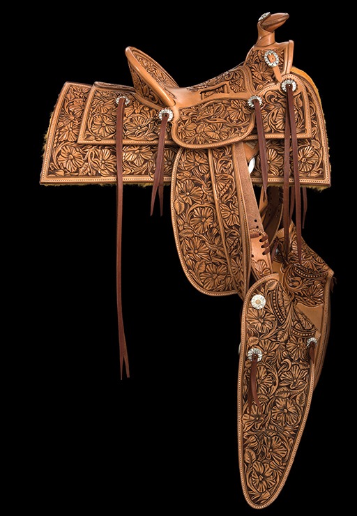Willemsma built the half-sized, Visalia-style saddle on a tree made by Chuck Stormes and Troy West.