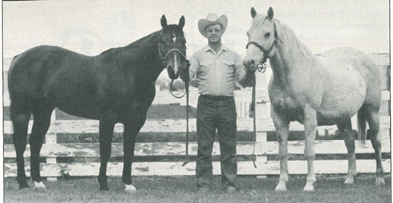 Bud Alderson standing with Two D Two and Triangle Tookie