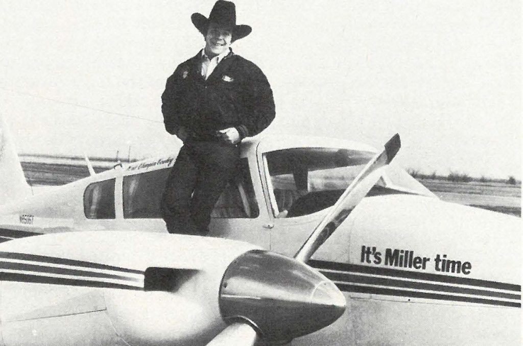 Don Gay and his twin-engine Comanche.