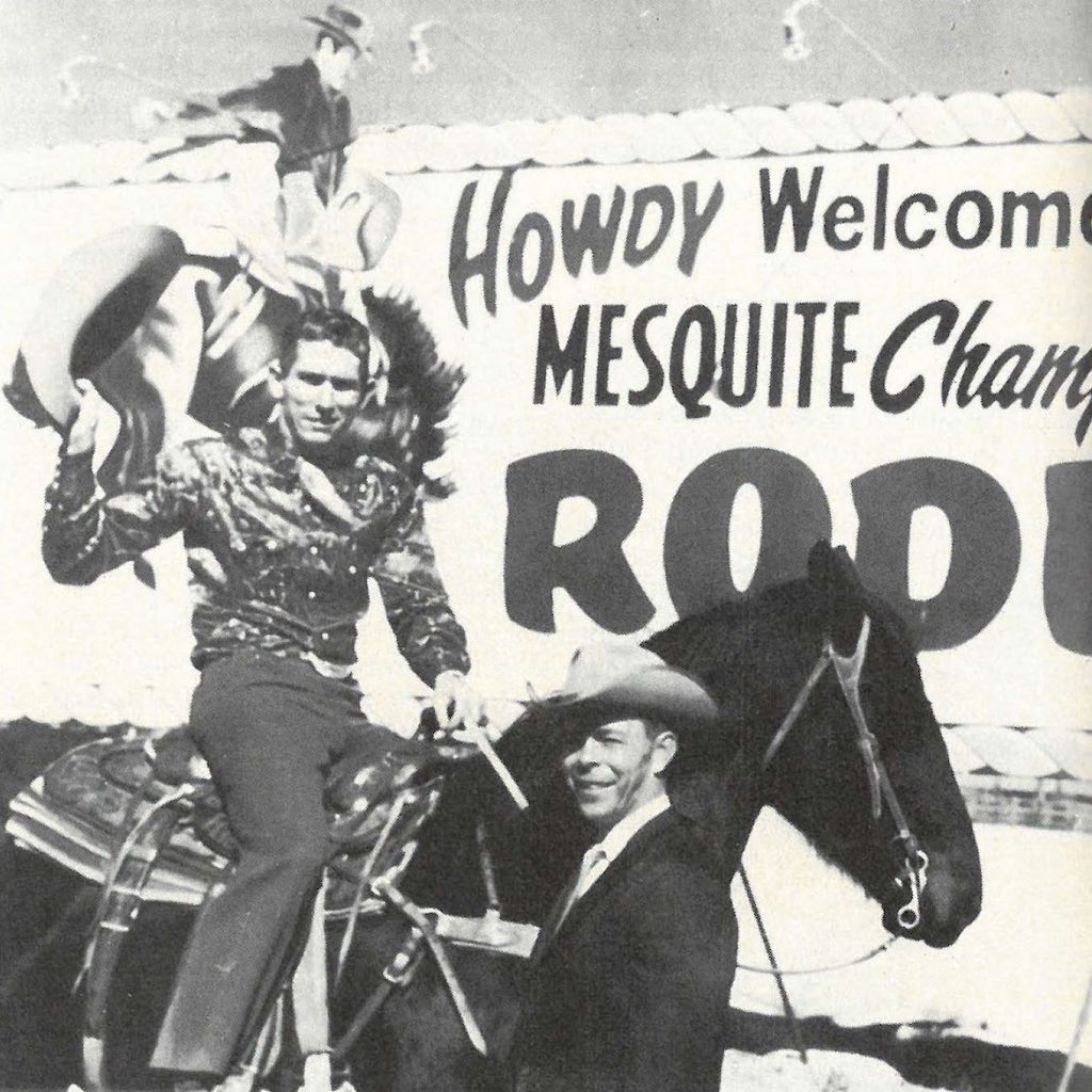 Jim Shoulders and Neal Gay after the Mesquite Championship Rodeo was formed.
