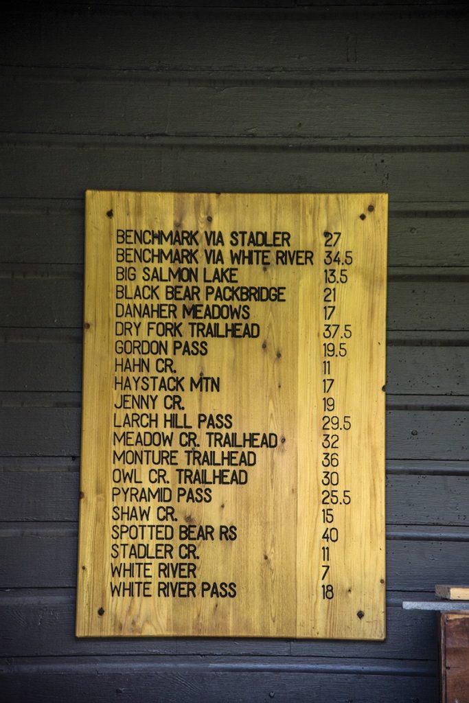 backcountry sign Montana Bob Marshall Wilderness