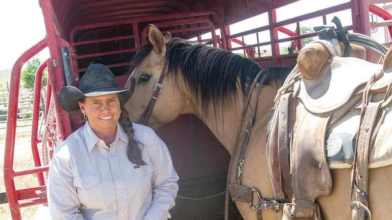 Missy Holmes by horse
