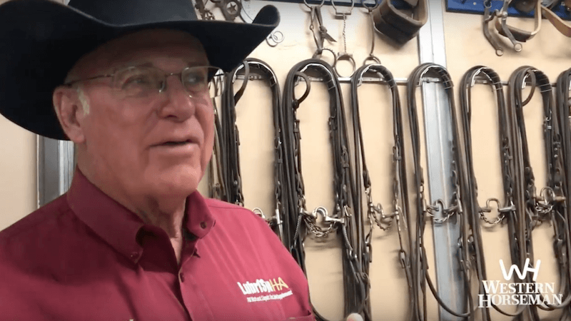 Al Dunning talking in tack room