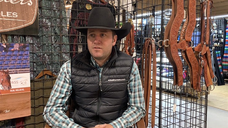 Clayton Edsall talks about reined cow horses