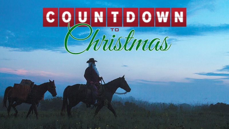 santa silhouette riding horse