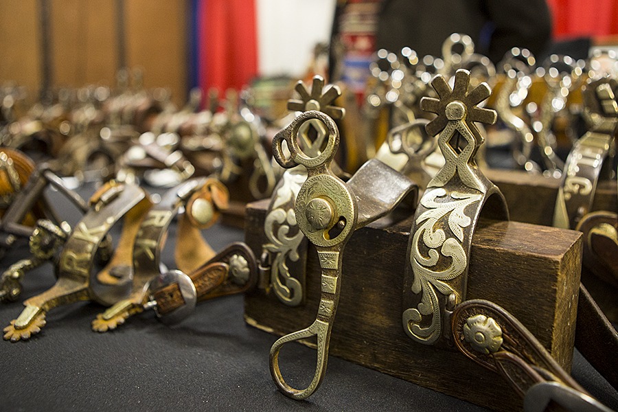 spurs on display at bit and spur show 