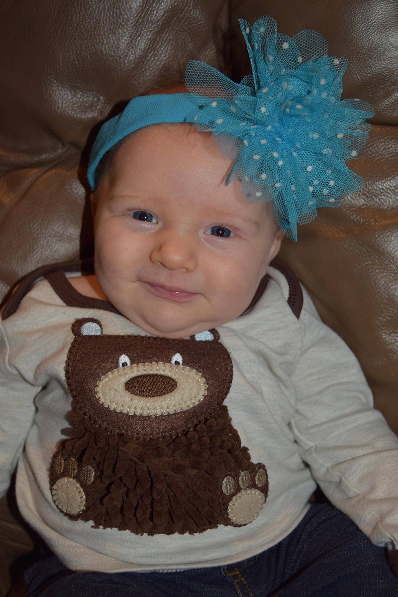 baby boy wearing bow
