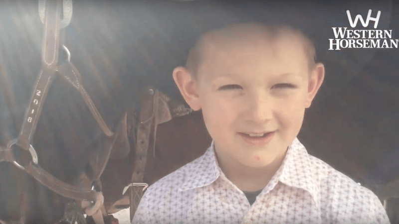Team roper Callahan Taylor interviewing with his roping partner and brother Calvin.