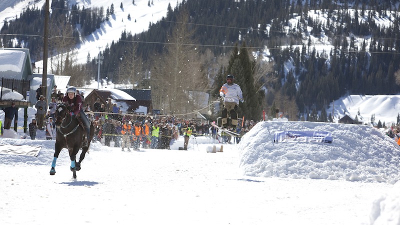 skijoring over jumps