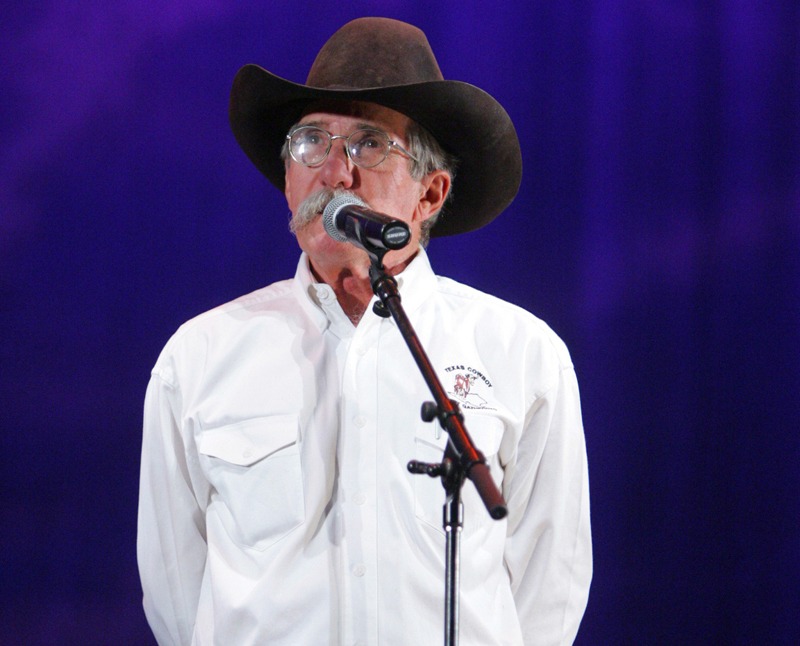 Joel Nelson speaking at Cowboy Poetry Gathering