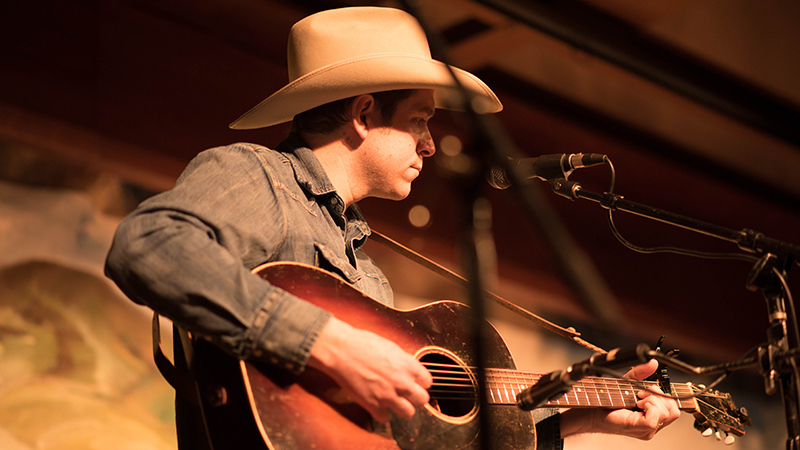 Andy Hedges playing guitar