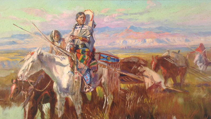 Charles Russell painting on book cover