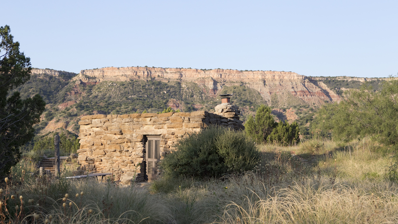 cabin within Palo Duro Canyon