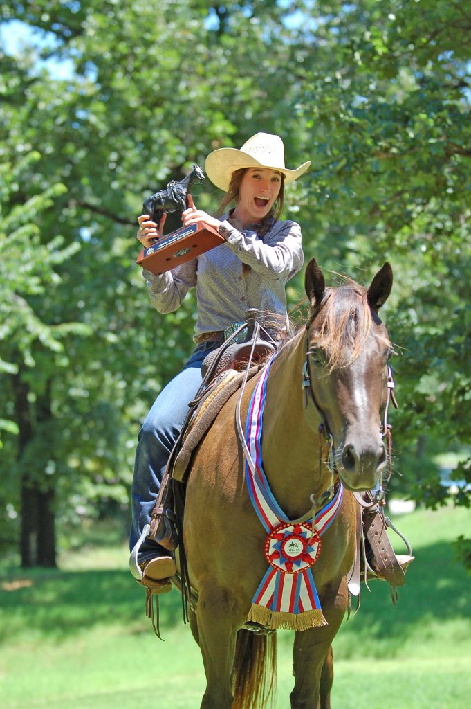 Francesca Jackson trained her young mare, "Blue," from the ground up for all-around events.