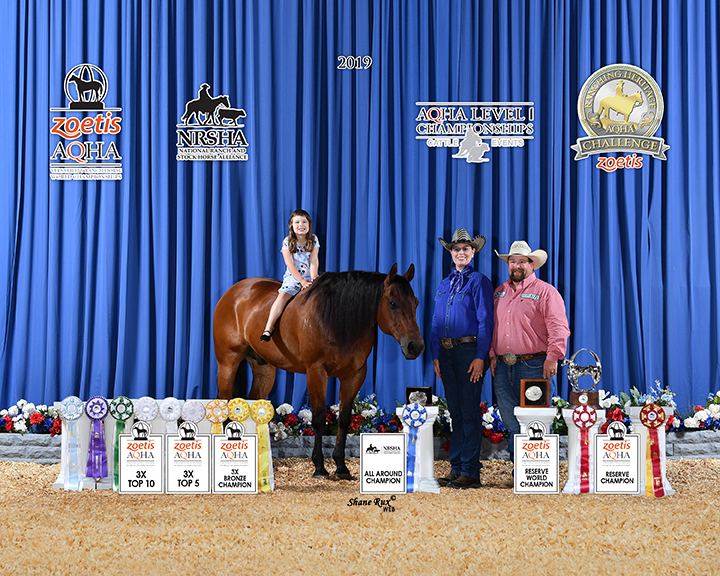 Melinda Mayes-Kelly in win picture at NRSHA and AQHA show