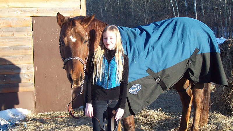 Jamie and her gelding cash