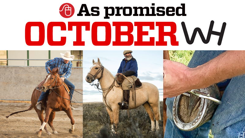 graphic of online content promised in the october 2019 western horseman magazine