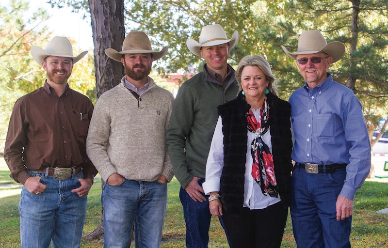 John and Bonnie Welch with their sons that altogether run Welch Cattle Company 