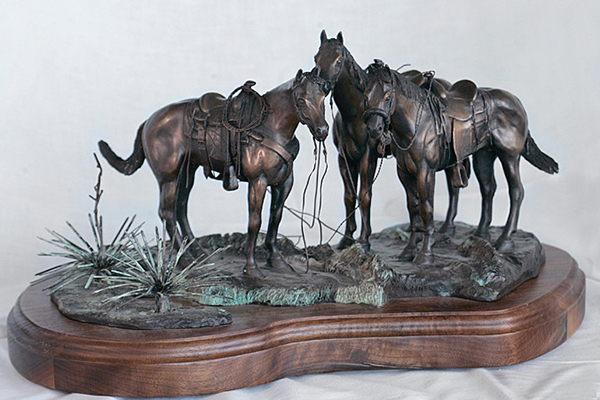 Western Horseman Award winners are presented a bronze.