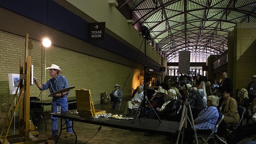 Martin Grelle gives a demonstration at the CAA Sale and Exhibition in Fort Worth