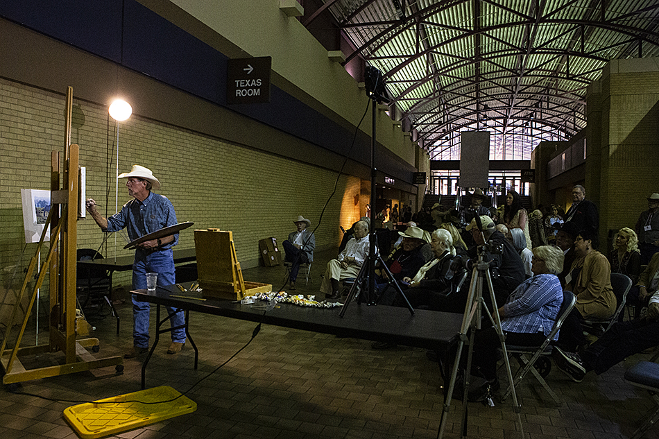 Martin Grelle gives a demonstration at the CAA Sale and Exhibition in Fort Worth