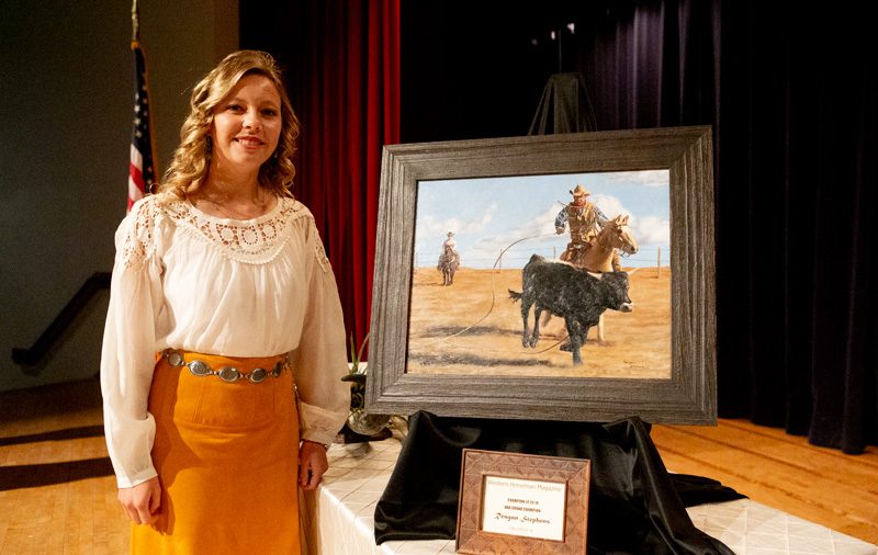 Reagan Stephens won the Western Horseman and Cowboy Artists of America Youth Art Contest