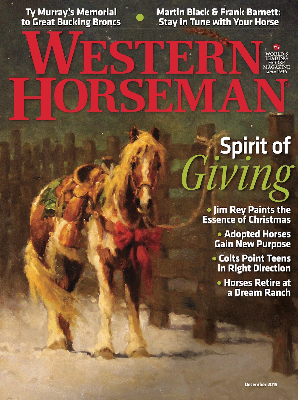 Western Horseman magazine December 2019 cover