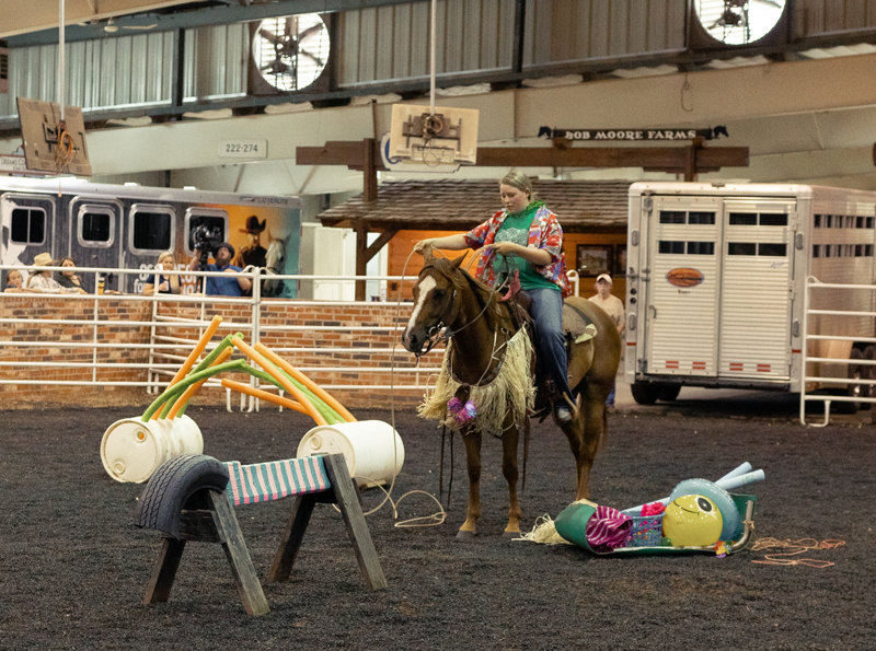 McKayla Hunt and her adopted Pony of the Americas Aubrey won the first finals in the Oklahoma 4-H Equine Makeover competition, presented by Nexus Equine and held at Heritage Place in Oklahoma City, Oklahoma.