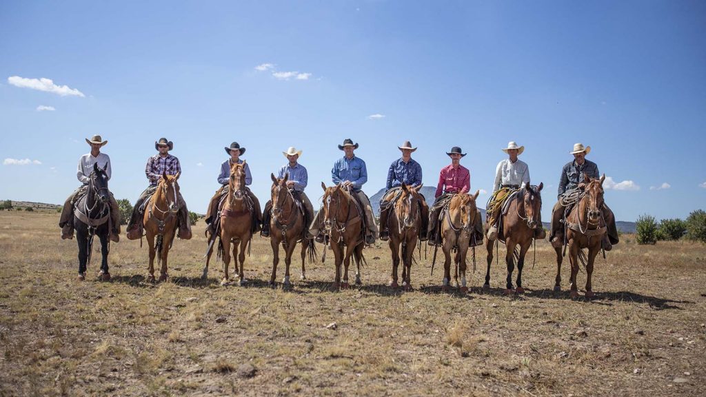 The cowboy crew working on the O RO Ranch.