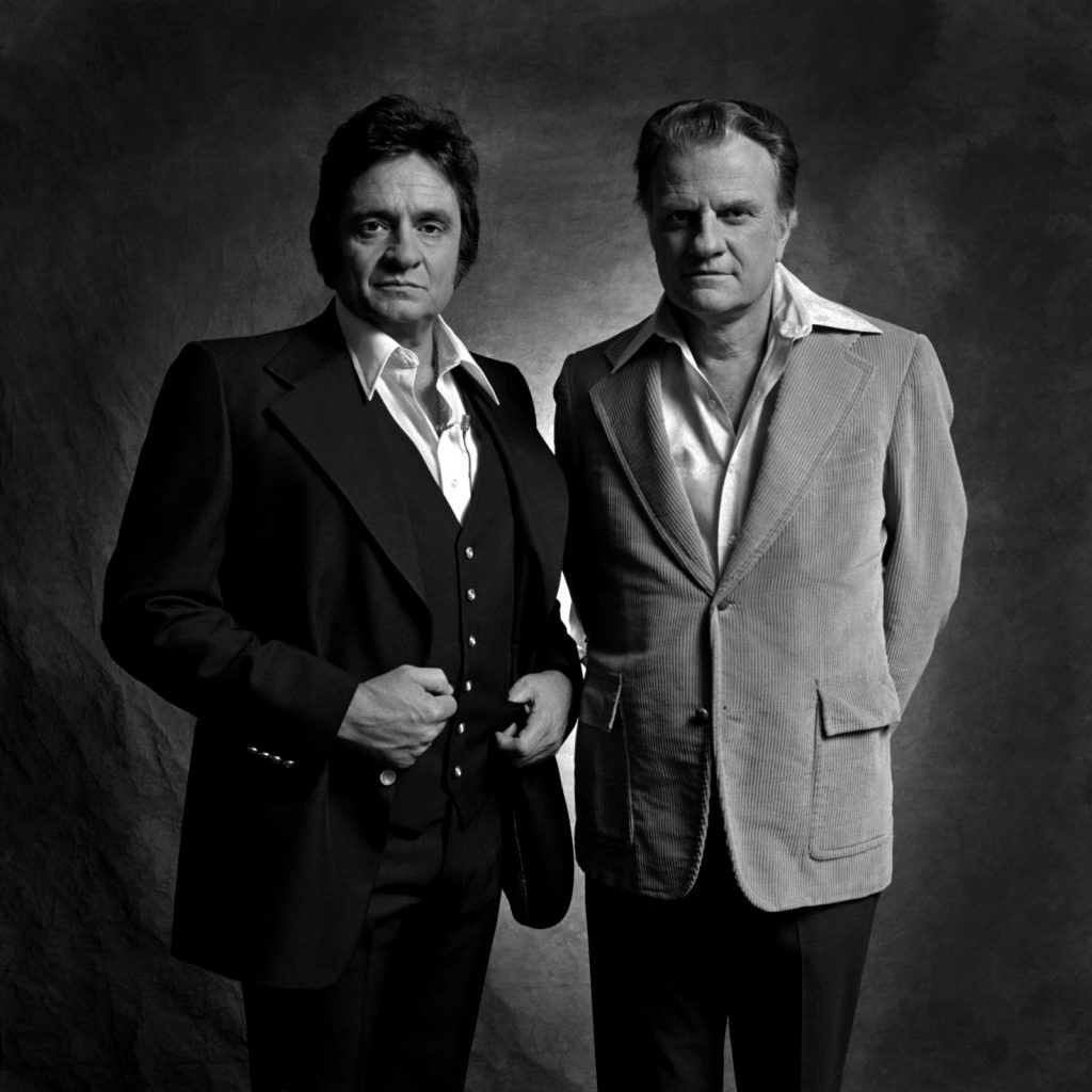 Jim McGuire took this portrait of Johnny Cash and Billy Graham, who were friends.