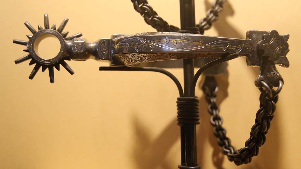 Curtis Hill made these spurs he made for the TCAA Emerging Artists Competition.