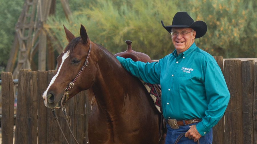 Al Dunning trains out of Arizona on his Almost Ranch.