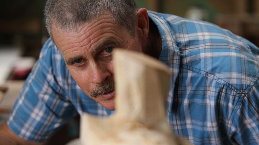 Warren Wright builds saddletrees for working cowboys from his workshop in New Zealand.