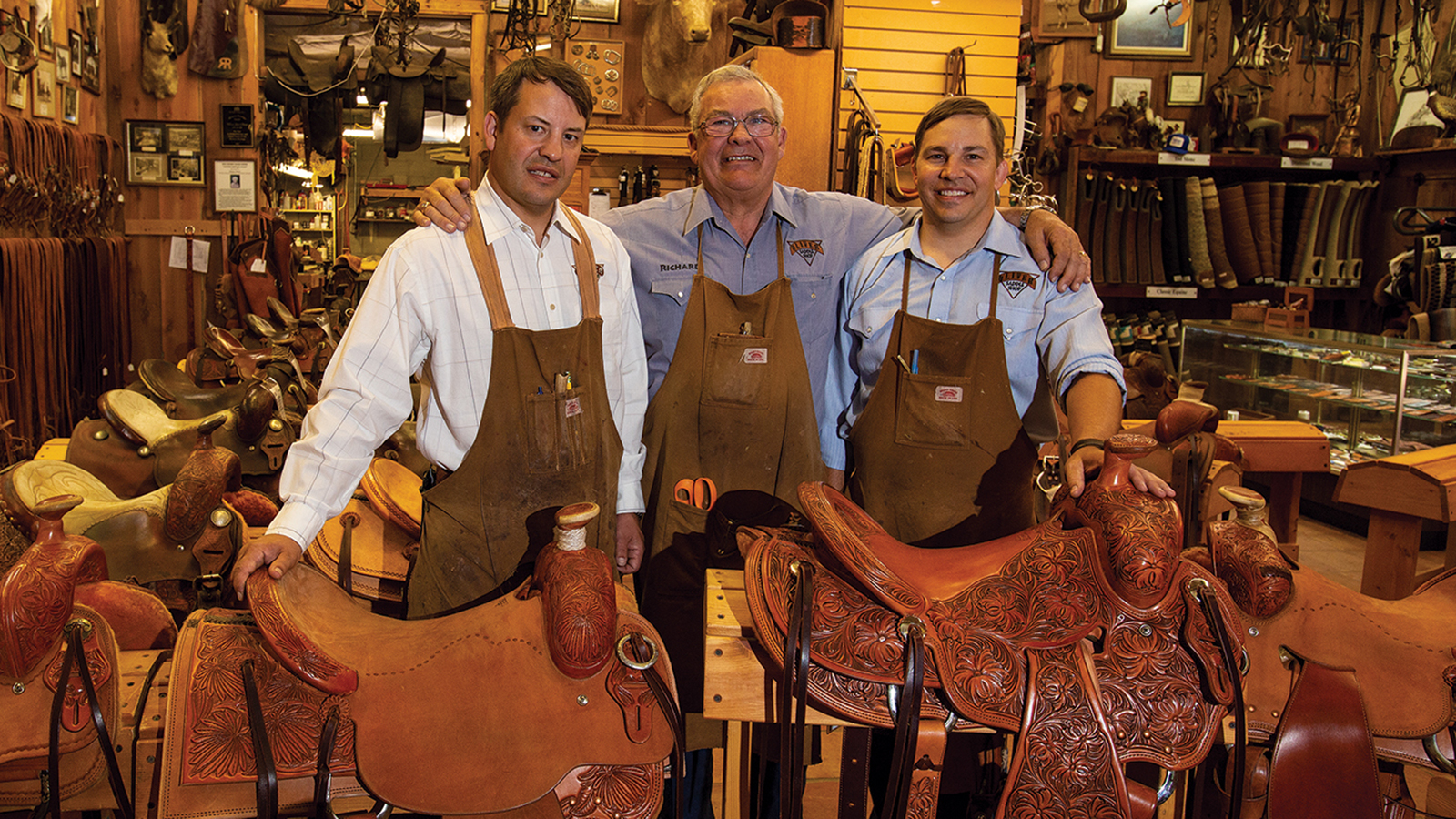 Oliver Saddlery makes saddles and reins.