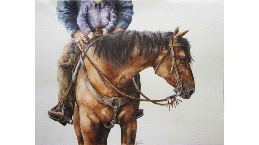 Winner of the Western Horseman Youth Art Contest
