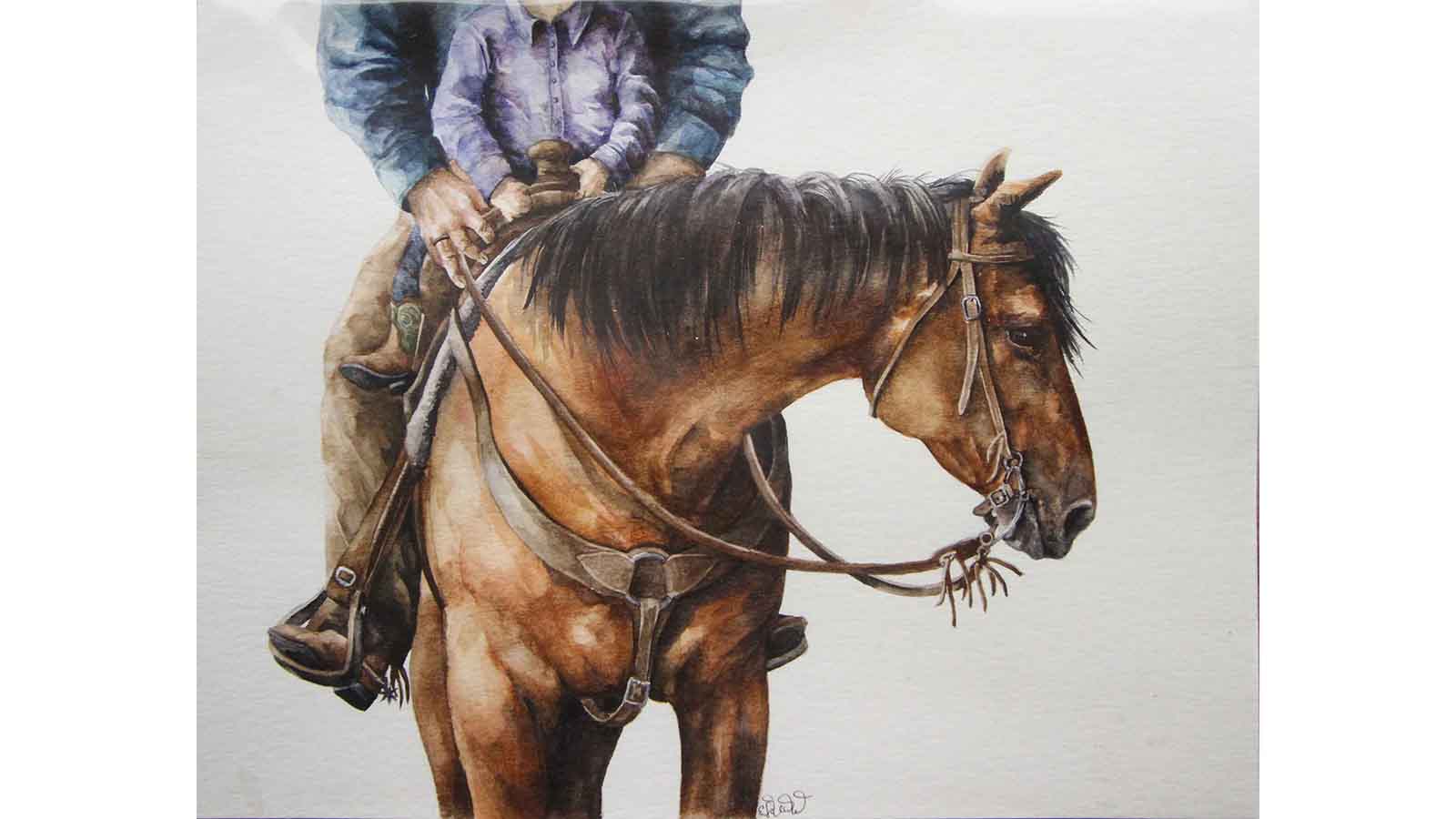 Winner of the Western Horseman Youth Art Contest