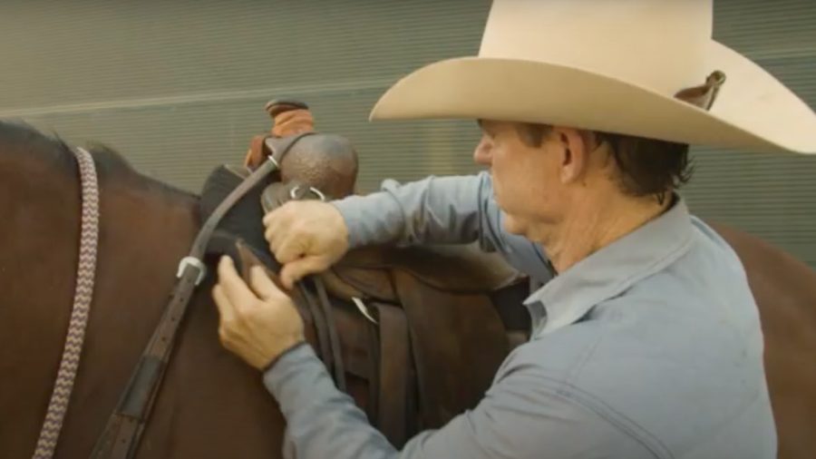 Chris Cox explaining proper saddle pad placement