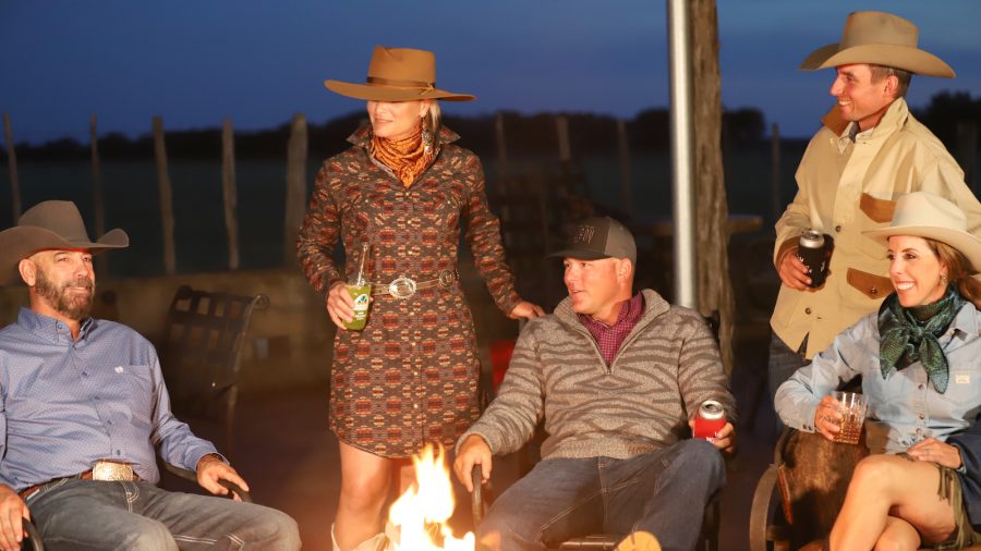 models in Western apparel