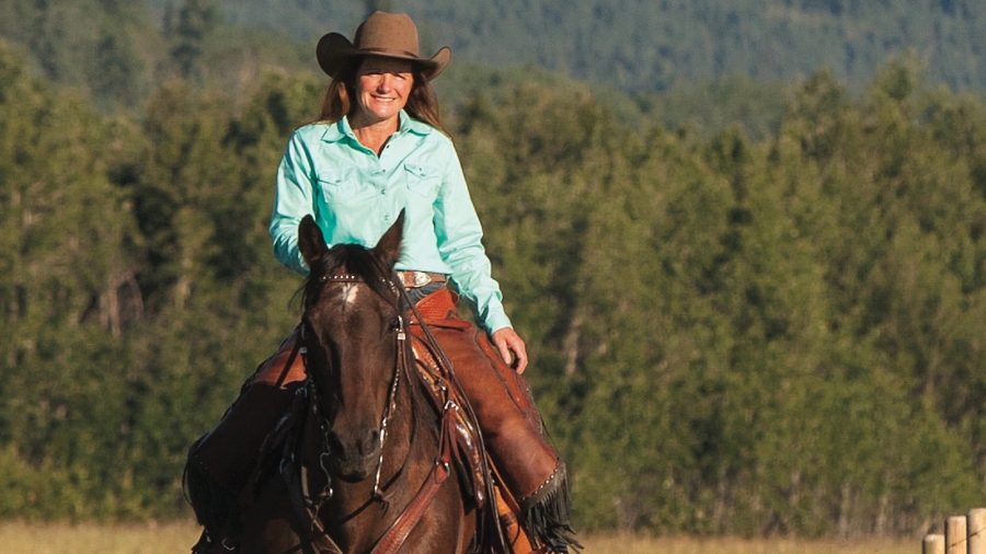 Mary Beth Sibbald riding a horse