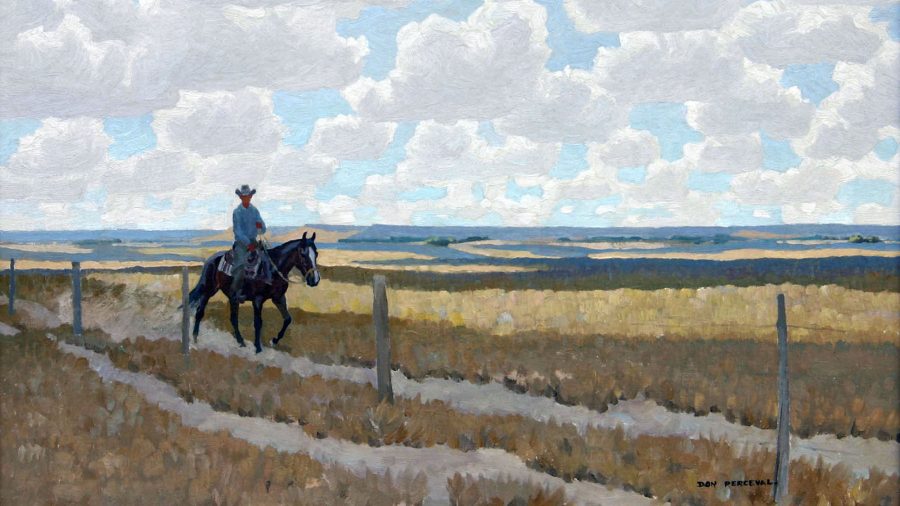Western painting by Don Louis Perceval