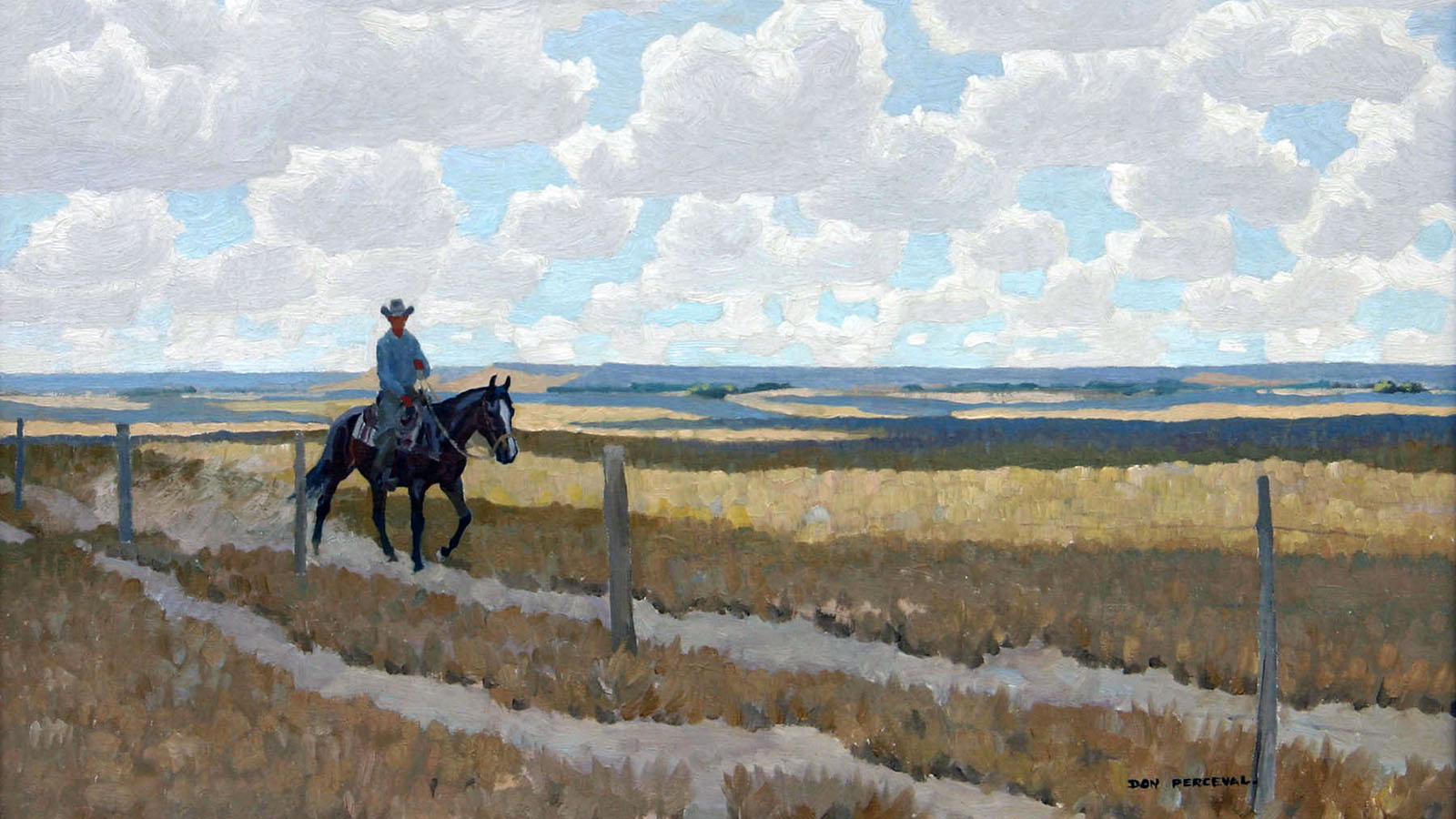 Western painting by Don Louis Perceval