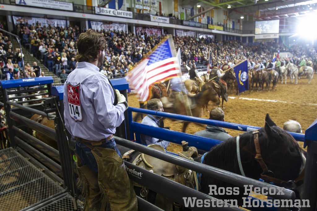 Tyler Bridges at the World Championship Ranch Rodeo
