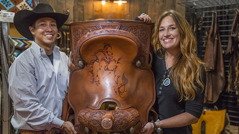 Adam Schwalm and Josey Butler collaborated on this saddle.